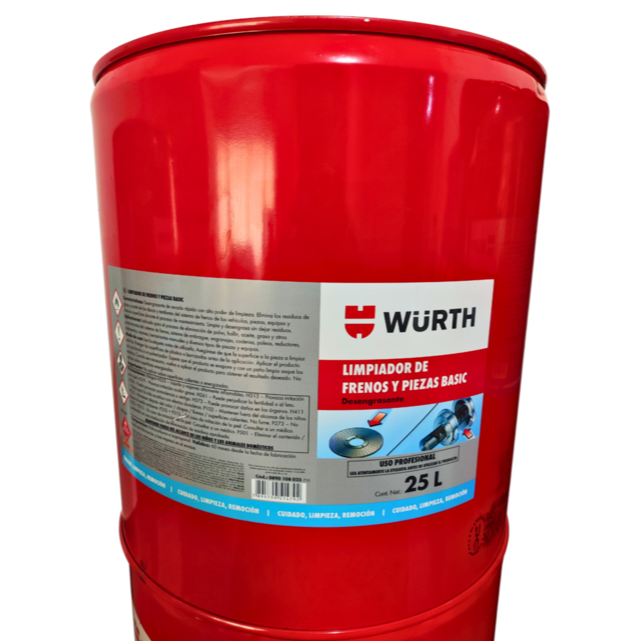 LIMPIADOR DE FRENOS WURTH 25 LITROS